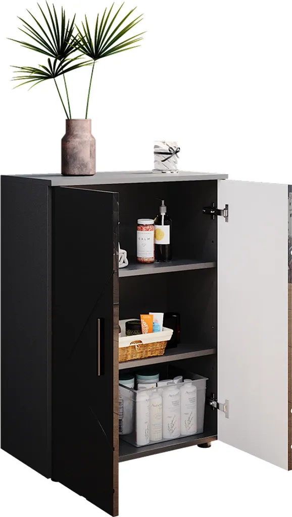 Meuble Vicco Irma Anthracite Haute brillance avec revêtement résistant