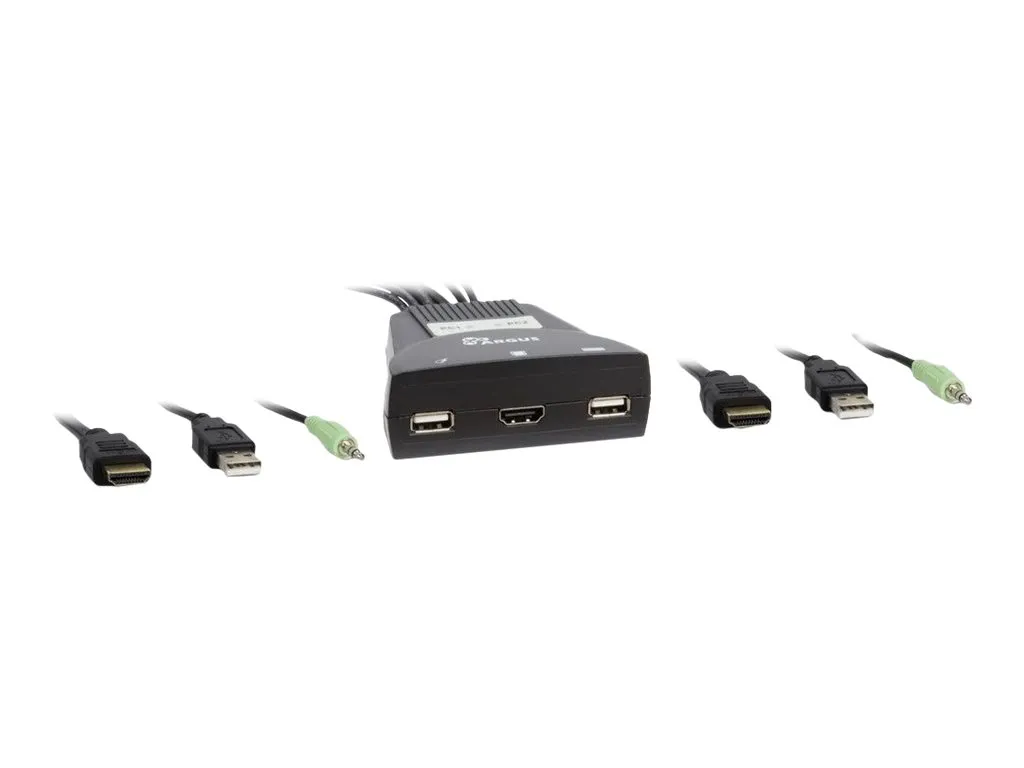 Switch KVM HDMI 2 Ports Inter-Tech LS-21HA Boîtier de Commutation pour 2 PC - 2