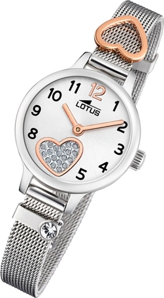 LOTUS Jugend Uhr Junior Elegant 18659/1 Edelstahl Armbanduhr silber UL18659/1