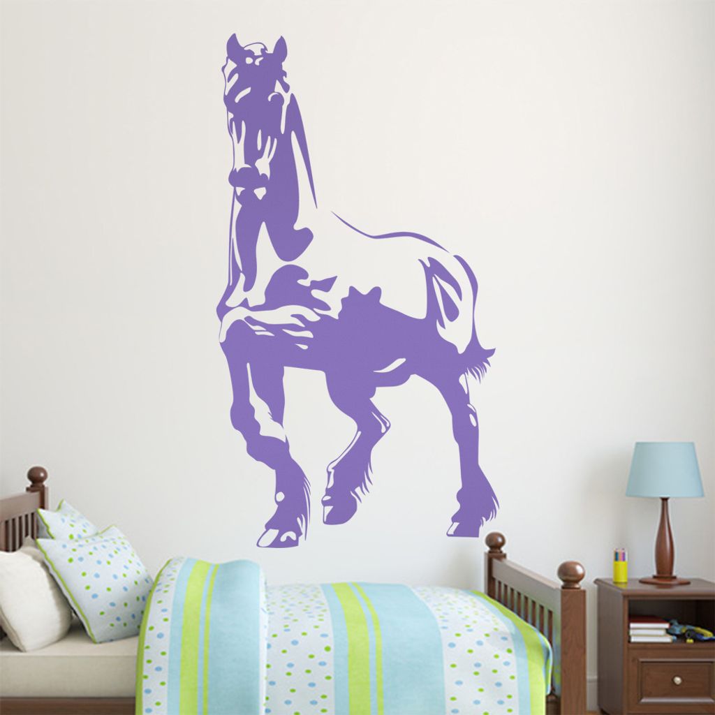 KIWISTAR Pferd Hengst Wandtattoo in 6 Größen - Wandaufkleber Wall Sticker - Dekoration, Küche, Wohnzimmer, Schlafzimmer, Badezimmer