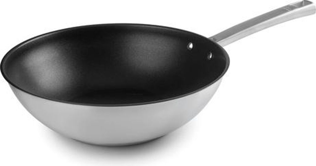 Lacor Wokpfanne - Antihaftbeschichtung - Ø 28 cm - Ergonomischer Griff - Geeignet für alle Kochfelder