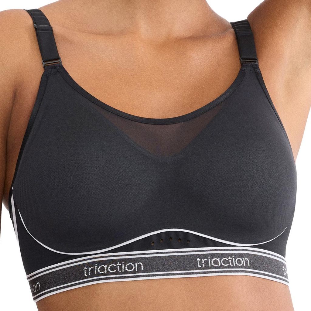 Triaction Cardio Breeze N Sport-BH Starker Halt bei intensiven Workouts, Atmungsaktive Mesh-Einsätze, Flexible Träger für optimalen Sitz
