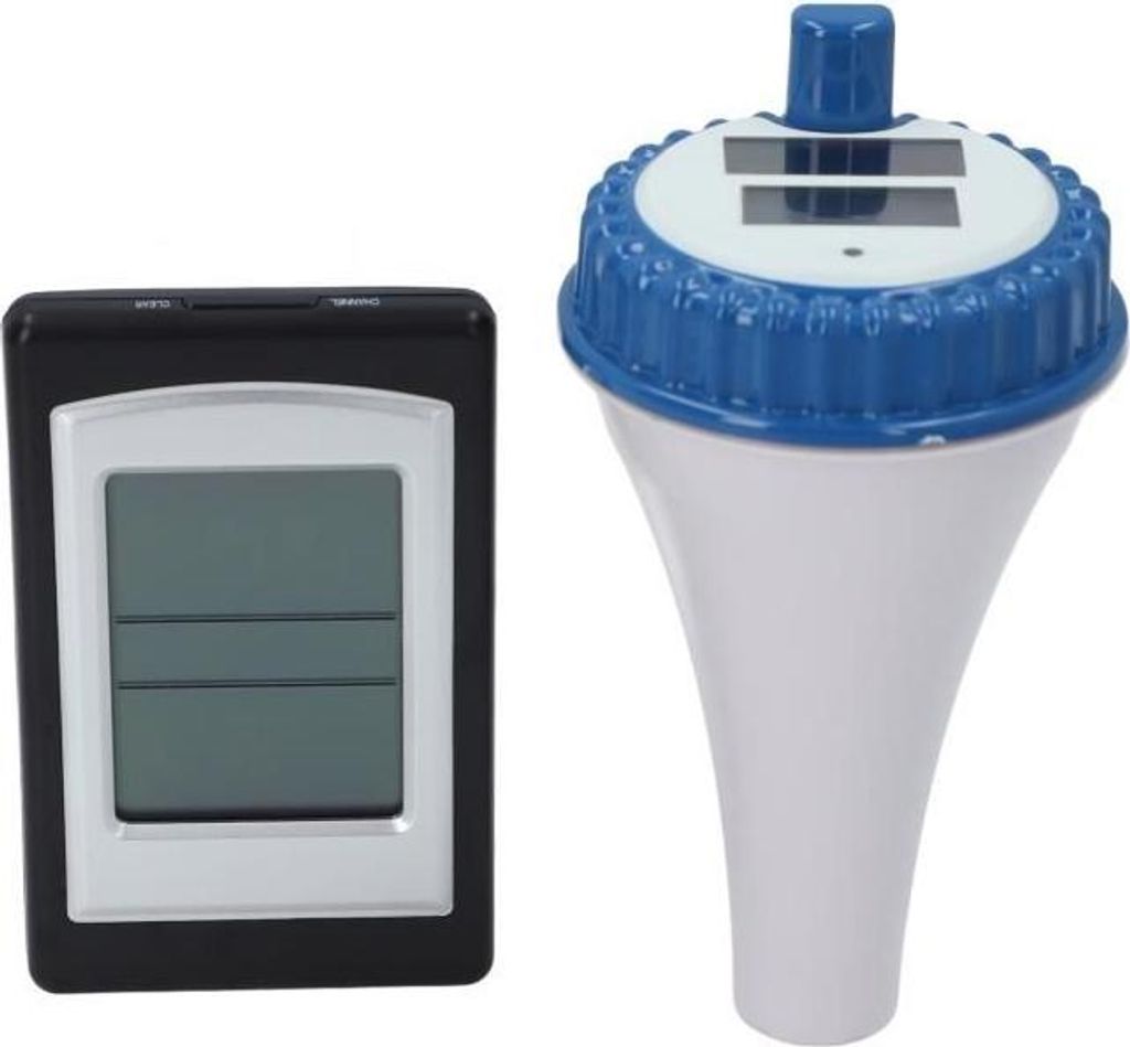 Schwimmbadthermometer – Schwimmfähig (IPX8) – Solarbetrieben – LCD-Anzeige – Hohe Präzision