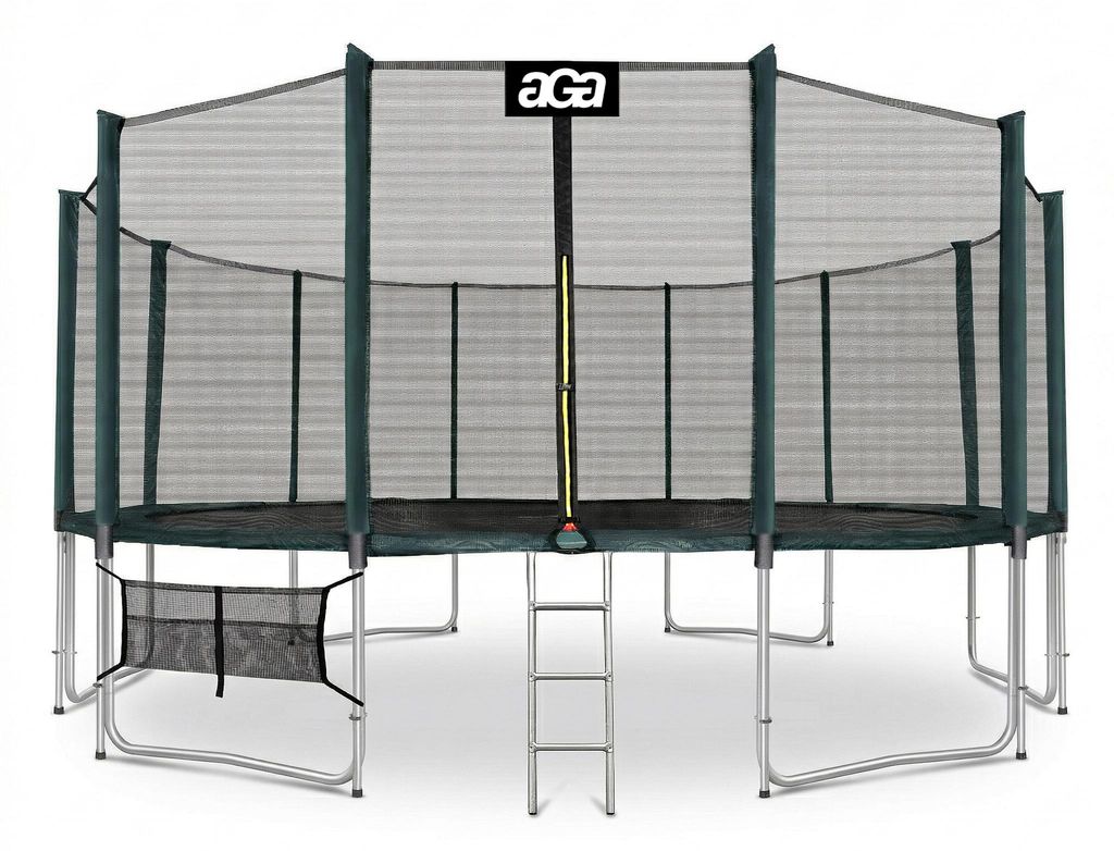 Aga SPORT PRO Trampolin 518 cm Dunkelgrün + Schutznetz + Leiter + Schuhtasche