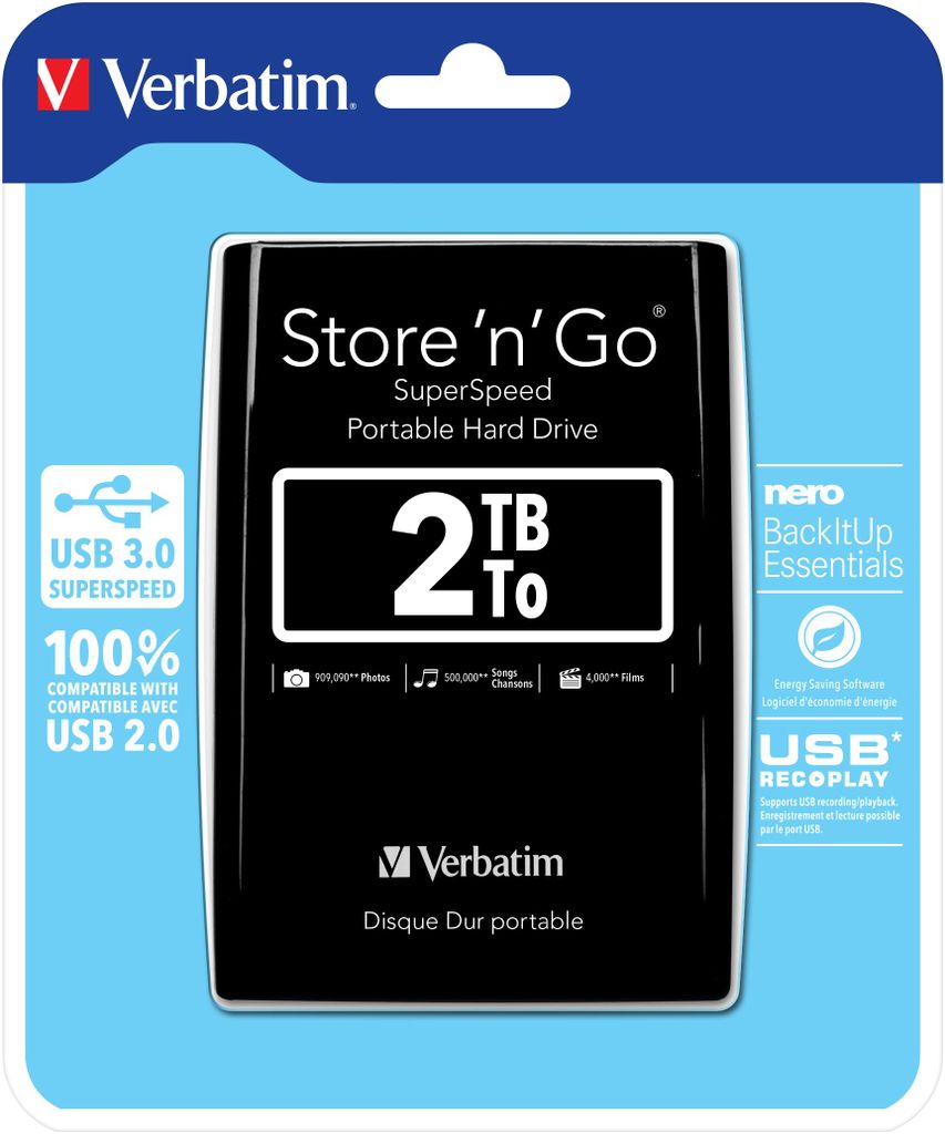Verbatim Store n Go 2,5 2TB USB 3.0 black 53177