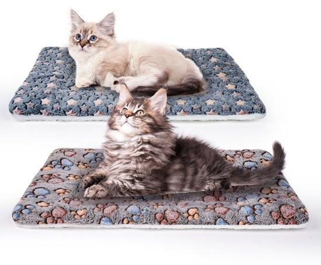 Tierkissen-Set, weiches Frottier-Waschbar, Komfort-Unterkunft für kleine Hunde und Katzen, 2er-Pack (Fußabdruck 61 x 40,6 cm)