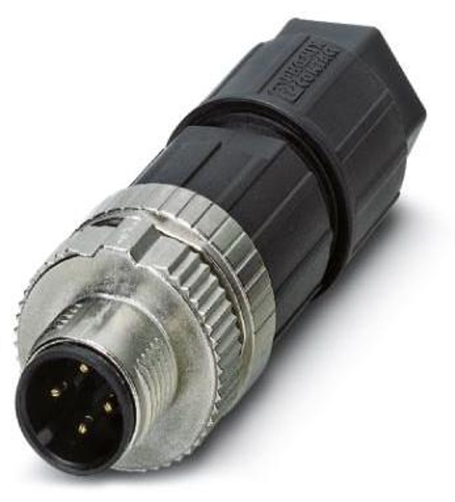 Phoenix Contact M12 Gerade Stecker Gerades Kabel, 4 Pole, A-kodiert, Steckverbindung (1424657)
