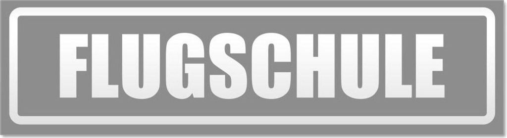 Kiwistar - Autoaufkleber - Grau - 30 x 8 cm - Flugschule invertiert - Hinweis Aufkleber Sticker für Auto, Kfz, Fahrrad, PKW, LKW
