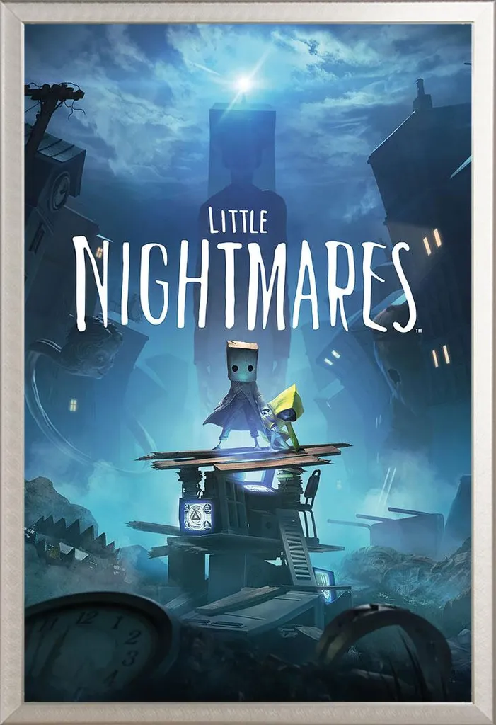 Poster Little Nightmares Sei con Cornice Argento Shinsuke - 61x91,5 cm