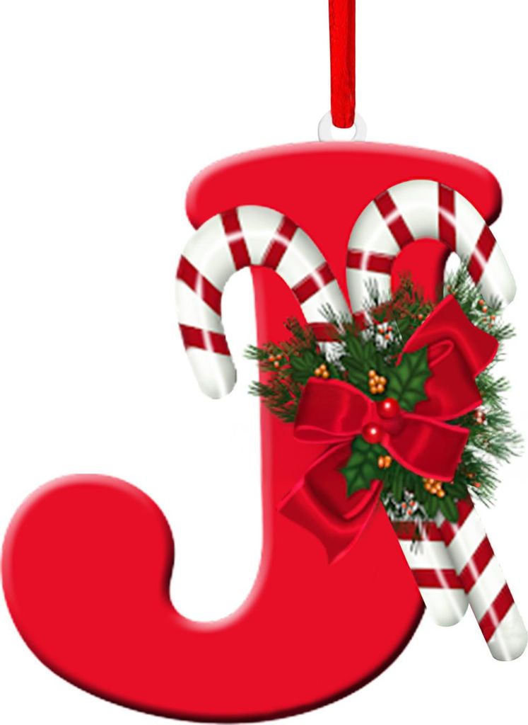 Weihnachtliche Acrylbuchstaben-Hängedekoration für den Auto-Rückspiegel, Weihnachtsbaum-Alphabet A bis Z, Anhänger für die Weihnachtsfeier