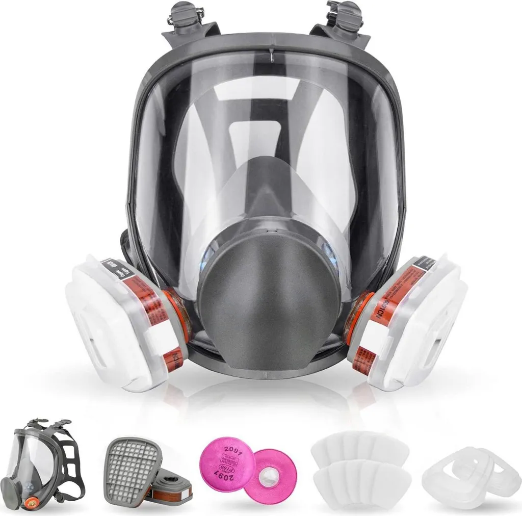 Masque intégral anti-poussière avec système de filtration à charbon