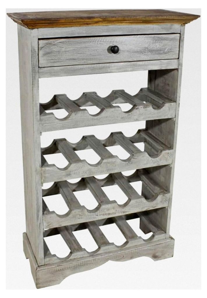 Weinregal aus massivem Mahagoni, 55 x 23 x 85 cm, Schränke und Aufbewahrung