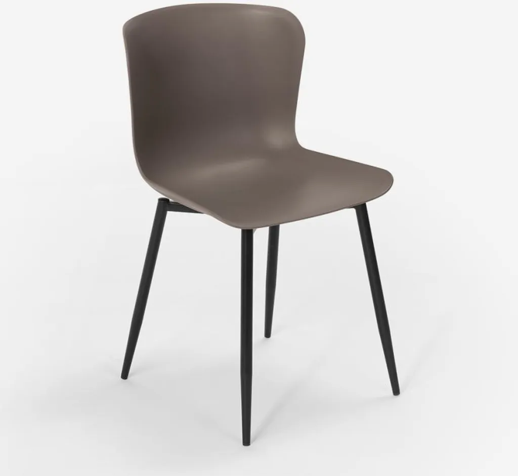 Chaise de Cuisine Grise en Métal et Polypropylène Style Chloé Modèle 2024