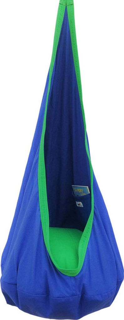 Kinderhängematte 100% Therapie-Kinderschaukelsitz mit Tasche, 360 ° drehbarer Deckenhaken, Königsblau & Grasgrün