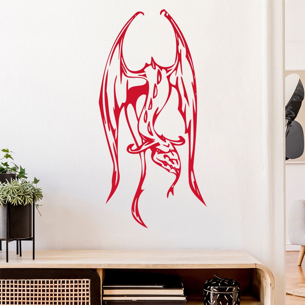 Flugdrache Wandtattoo in 6 Größen - Wandaufkleber Wall Sticker - Dekoration, Küche, Wohnzimmer, Schlafzimmer, Badezimmer