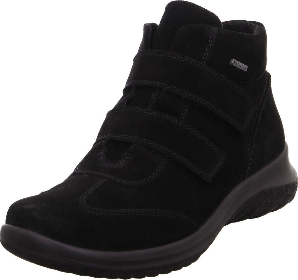 Legero Damen-Stiefelette-Klettschuh Schwarz, Farbe:schwarz, UK Größe:71/2