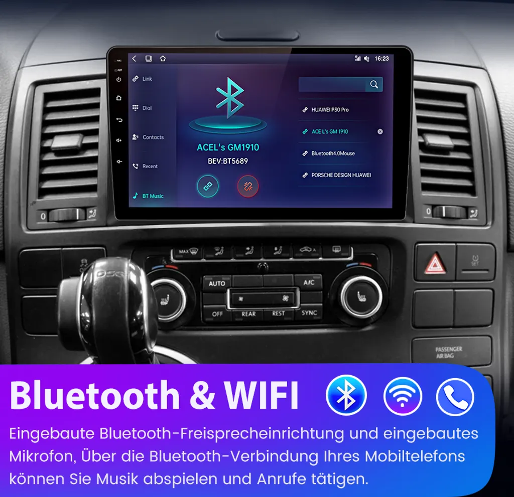 Autoradio 2 Din per VW Multivan T5 2008-2015 Android 15 9" USB - 10