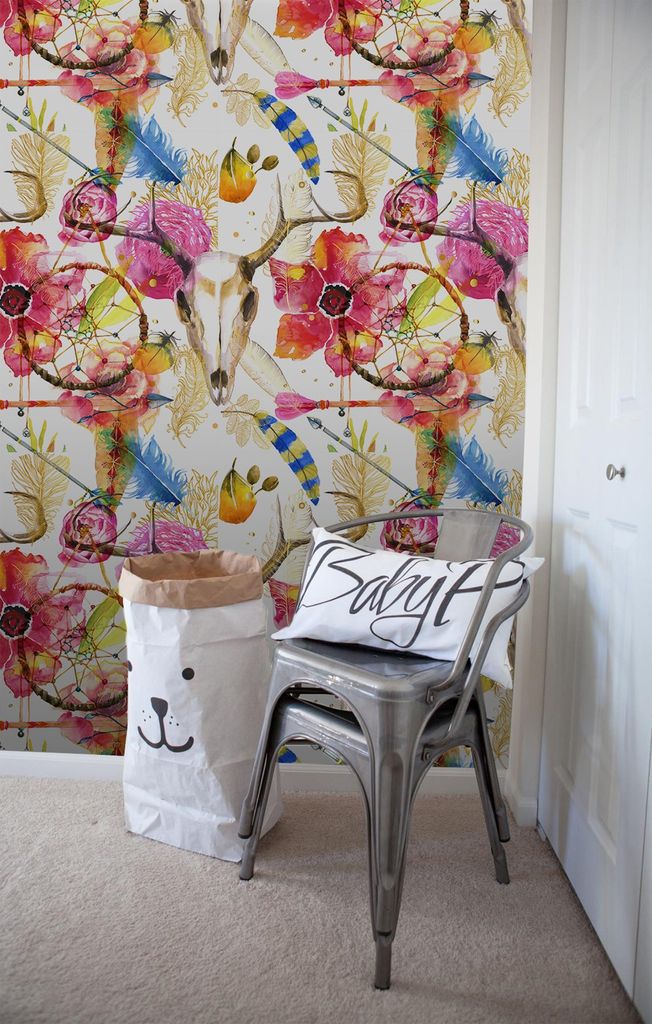 Coloray Fototapete 104x70 cm Vlies-Fototapete - Boho schadend