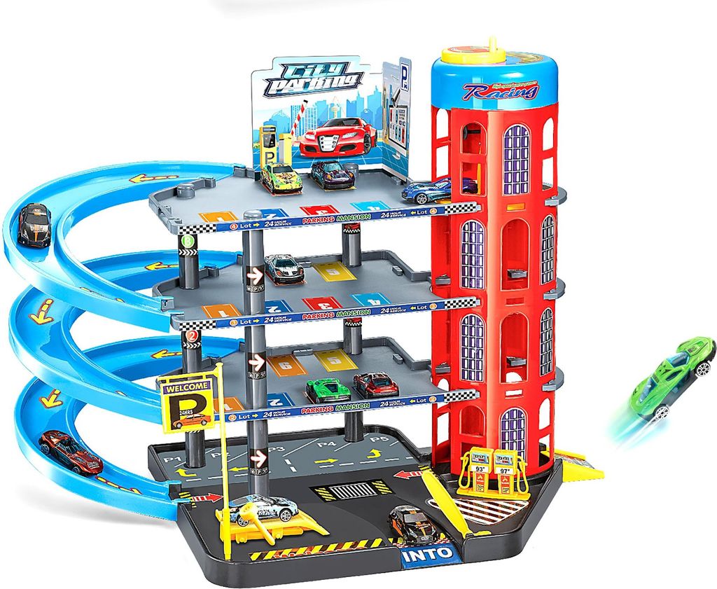 WIKY Station de stationnement avec 6 voitures en métal Image du produit 
