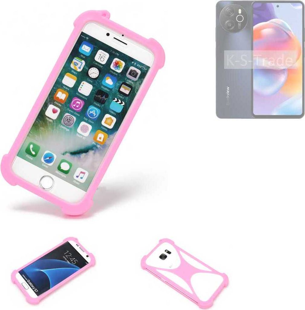 K-S-Trade Handy Hülle kompatibel mit Blackview Shark 8 Schutz Hülle Bumper Silikon Schutz Hülle Cover Case Silikoncase Silikonbumper TPU Softcase