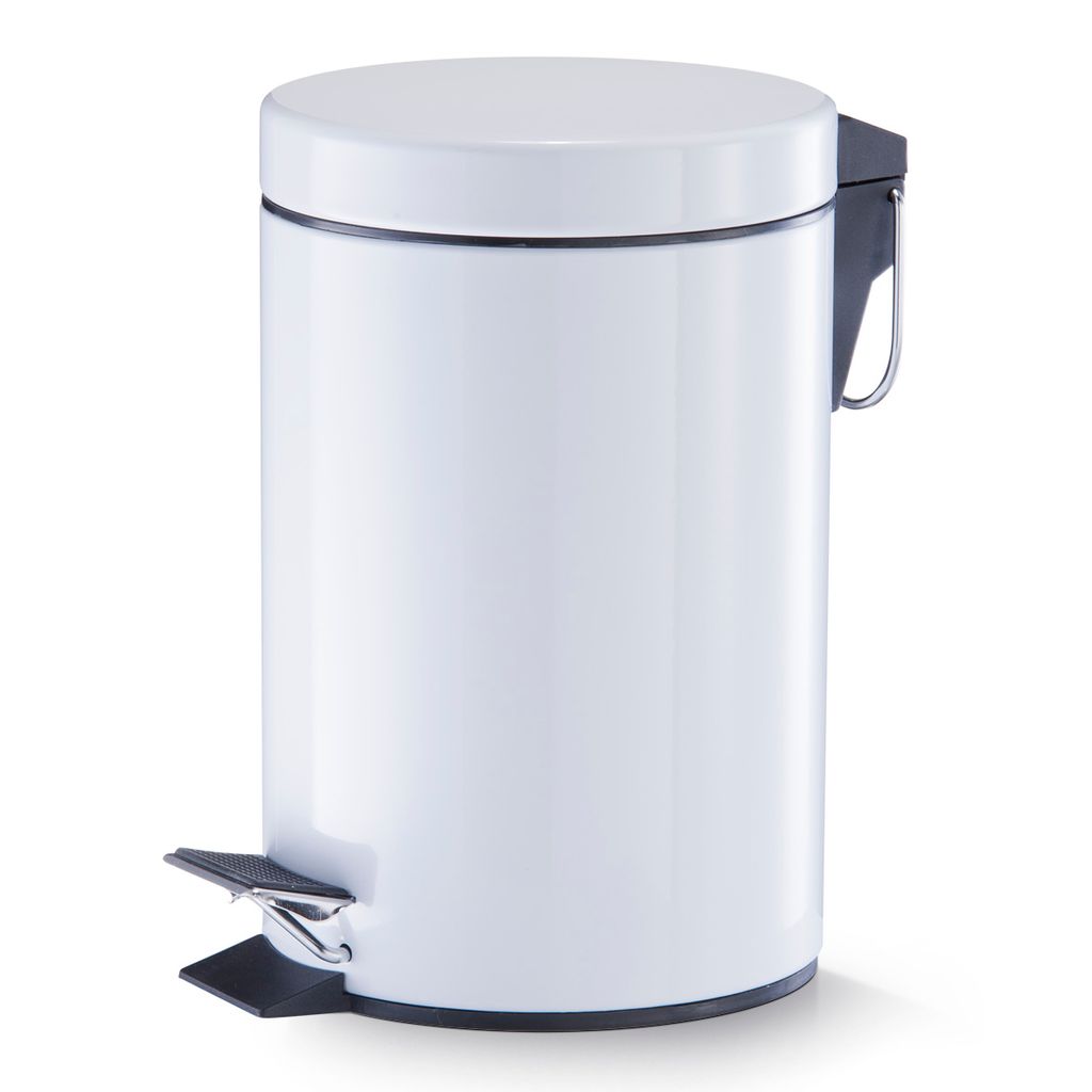 Zeller Treteimer, 3 ltr., Metall, weiß Ø17 x 26 cm