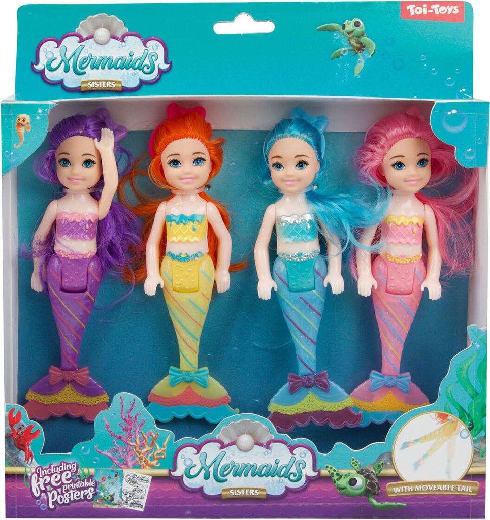 Mermaids Meerjungfrau Puppe Schwestern 4 Stück