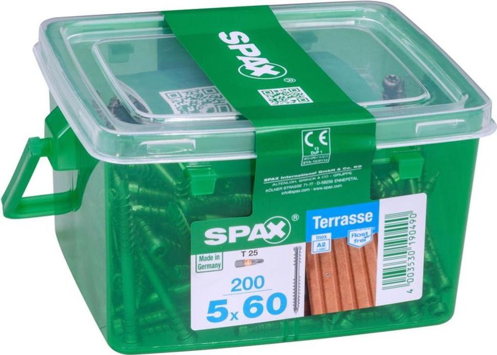 Set 200 viti SPAX testa cilindrica torx in acciaio inox, Immagine del prodotto 