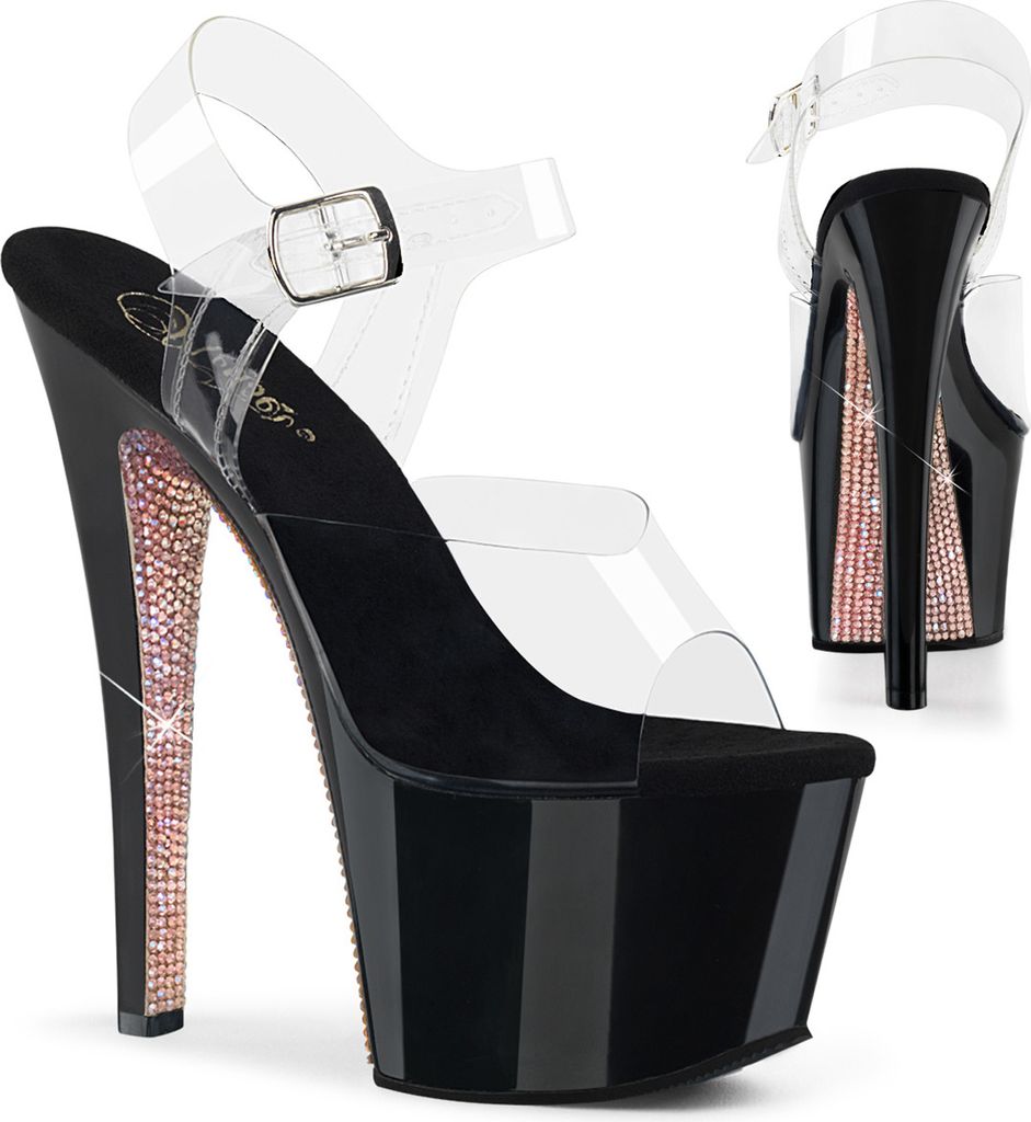 SKY-308CRS Damen Sandale von Pleaser, Transparent Beige , Produktbild 