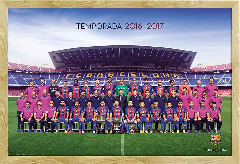 Poster FC Barcelona 61x91.5 cm - Cornice Shinsuke® Vetro Acrilico