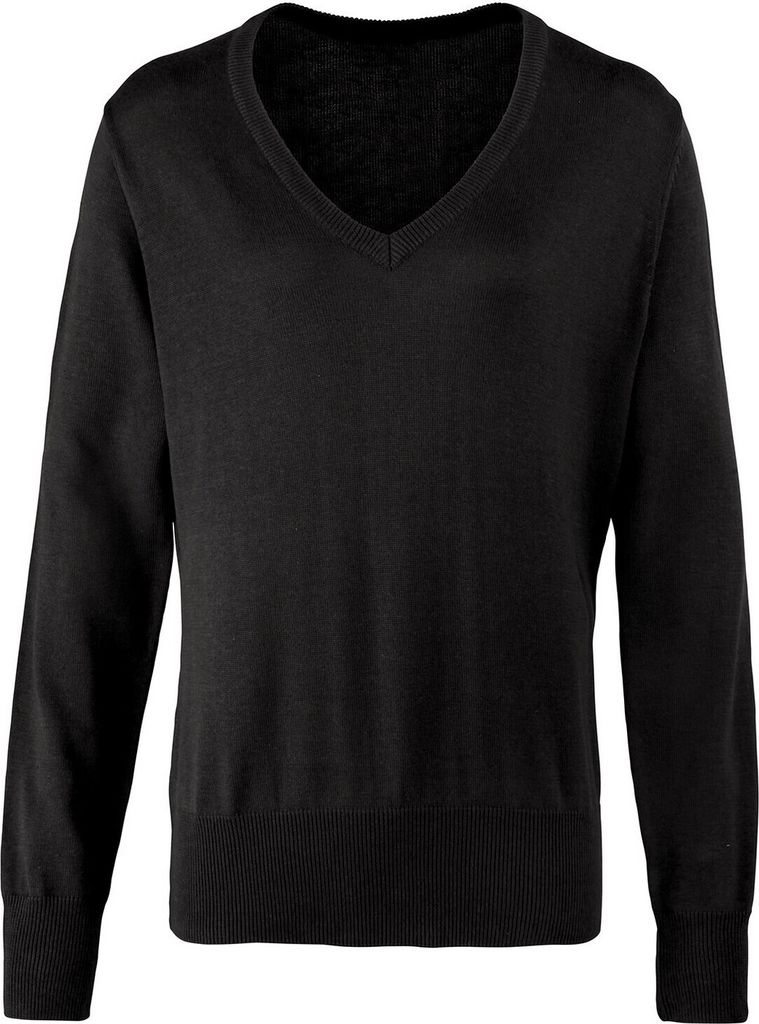 Premier - Sweatshirt V-Ausschnitt für Damen PC6851 (34 DE) (Schwarz)