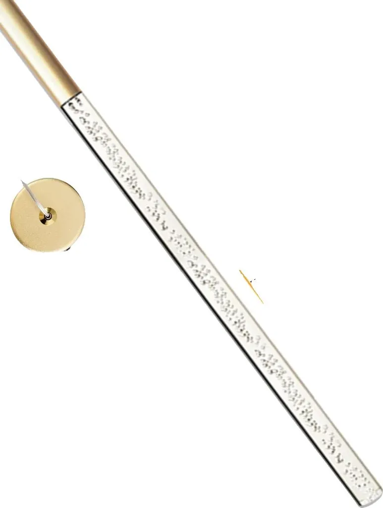 Lustre LED design 500mm métal doré blanc froid 6000K réglable moderne