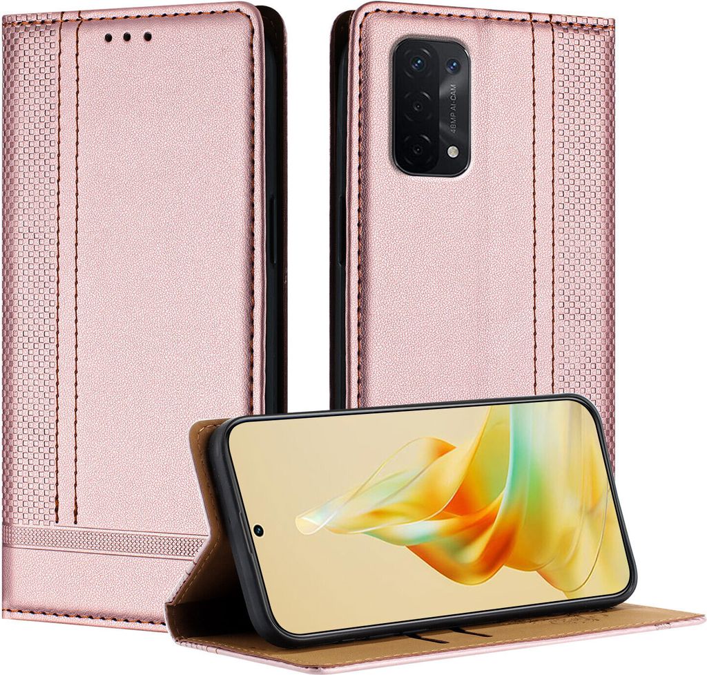 Handyhülle für Realme V11 5G Leder Flip Klappbare Schutzhülle mit Standfunktion Pink