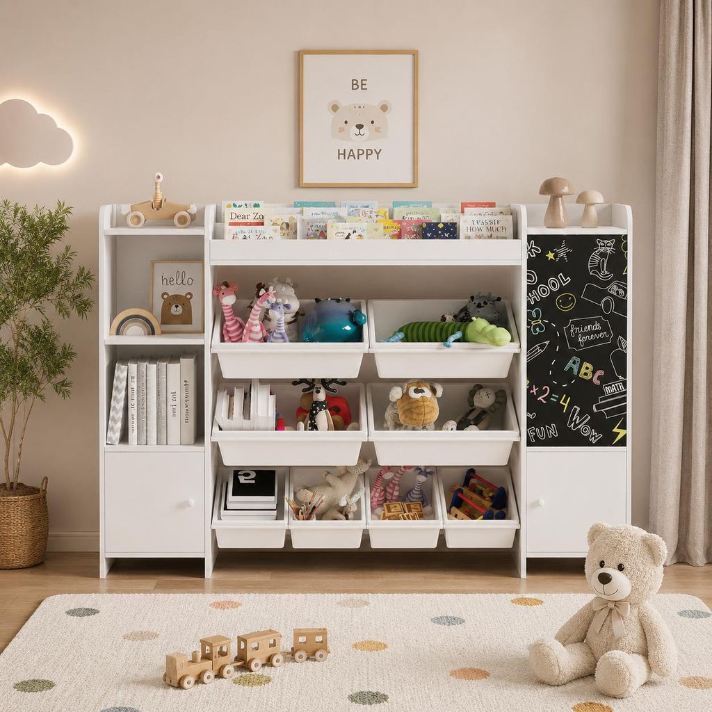 Étagère de rangement pour enfants INONEFT, avec tableau Image du produit  Image générée par une IA