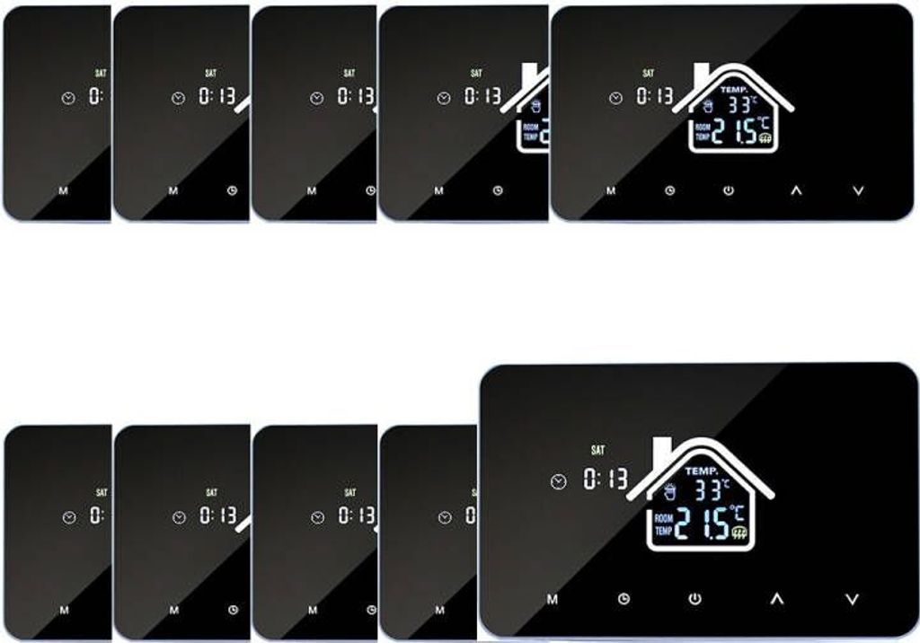 10X Digital LCD Raumthermostat Intelligenter Thermostat für Wassererwärmung Fußbodenheizung Wochenprogrammierbare Thermostat Wandthermostat Temp...