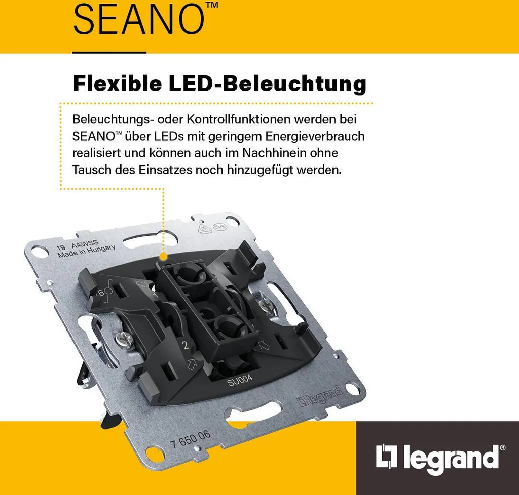 Legrand SEANO cover 765900 for cable outlet IP21 in the version
