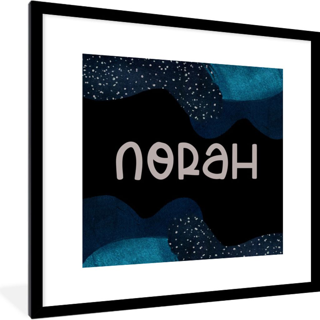 MuchoWow Gerahmtes Poster Norah - Pastell - Mädchen 40x40 cm - Poster mit Schwarzem Bilderrahmen Wandposter Rahmen Foto Bilder - Poster - Plakat...