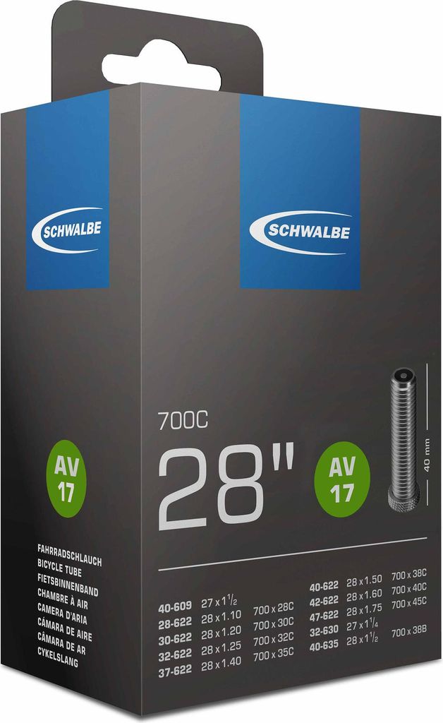 Schwalbe 10400070.01 28' Schlauch 'AV 17' in Folie, Produktbild 