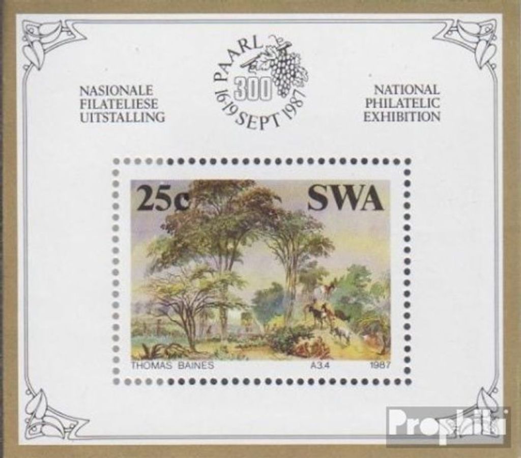Briefmarken Namibia - Südwestafrika 1987 Mi Block8 (kompl.Ausg.) postfrisch Historisches Südwestafrika