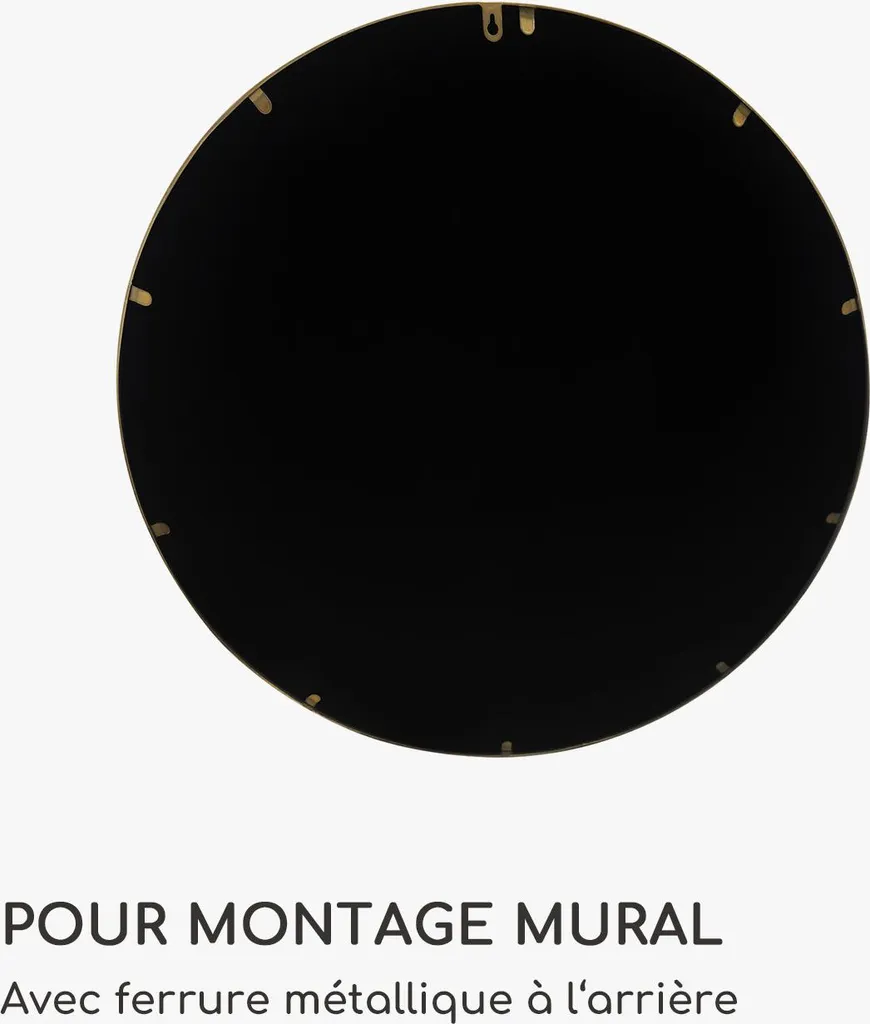 Miroir mural design branches Berkeley - Cadre métal robuste de 80 cm