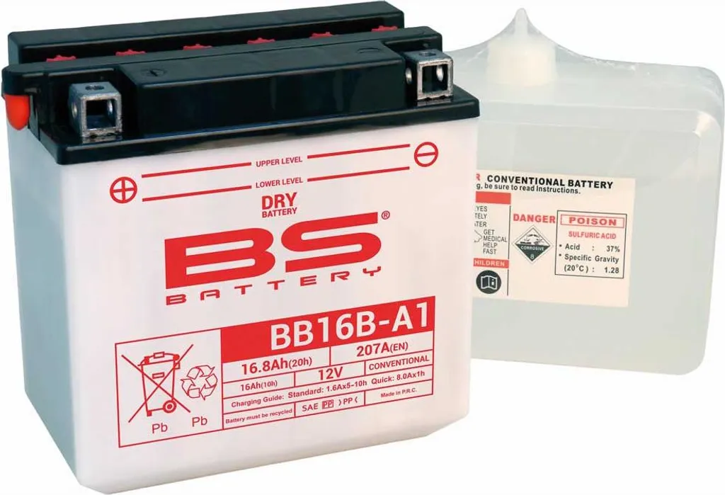 Batterie plomb scellée BB16B-A1 BS Battery sans entretien 12V