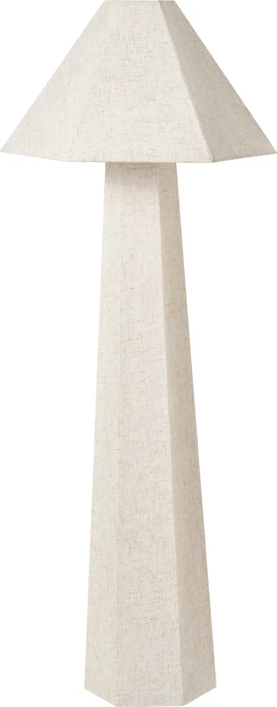 Lampadaire de Salon Moderne Beige Clair Abat-jour Textile Design Épuré
