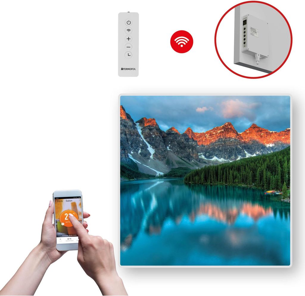 Termofol TF-SWT Infrarot Wandheizung - Wandheizung Elektrisch - Berg6 - 350W - 60x60 cm