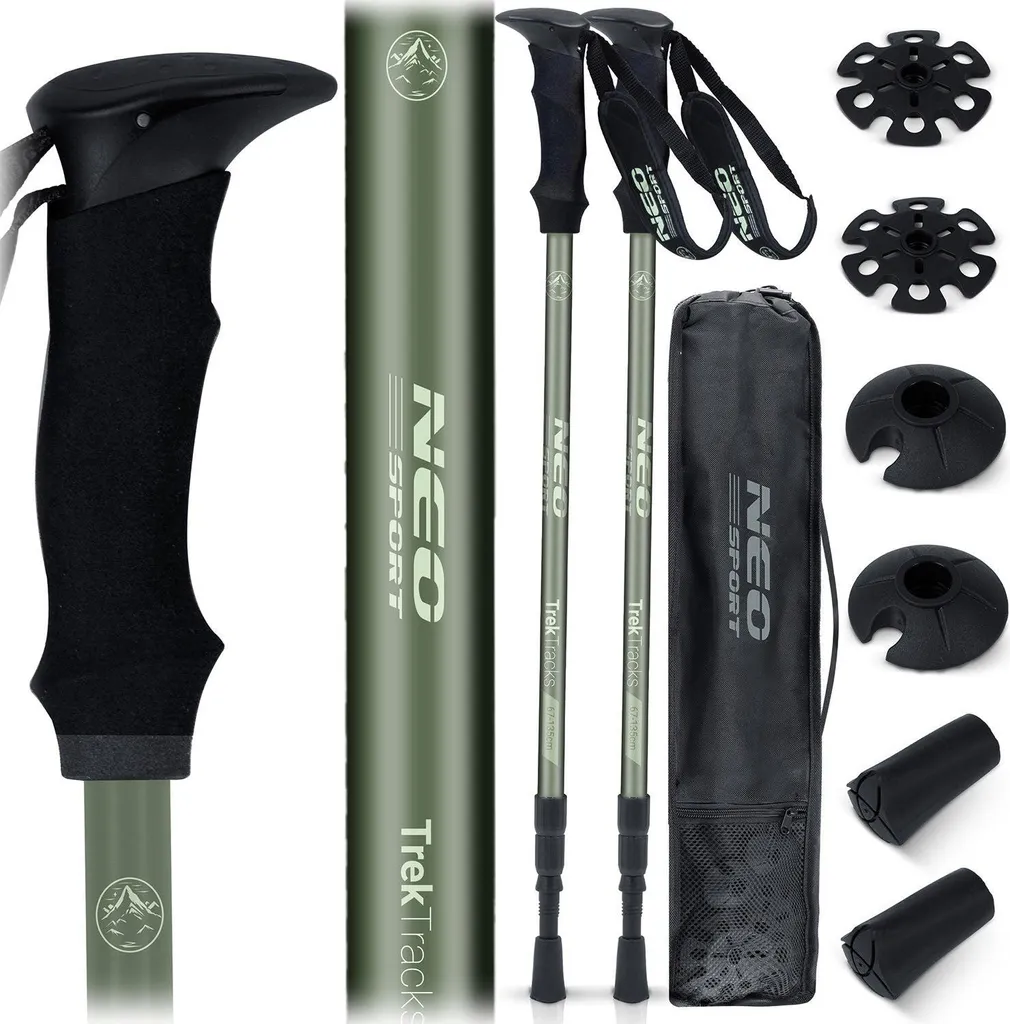 Bâtons de randonnée NS-381 Neo-Sport pour montagne et sentiers balisés