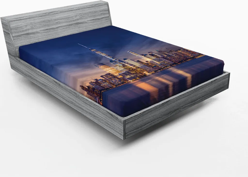 Lenzuolo Angoli ABAKUHAUS 180x200 New York - Microfibra Blu Navy