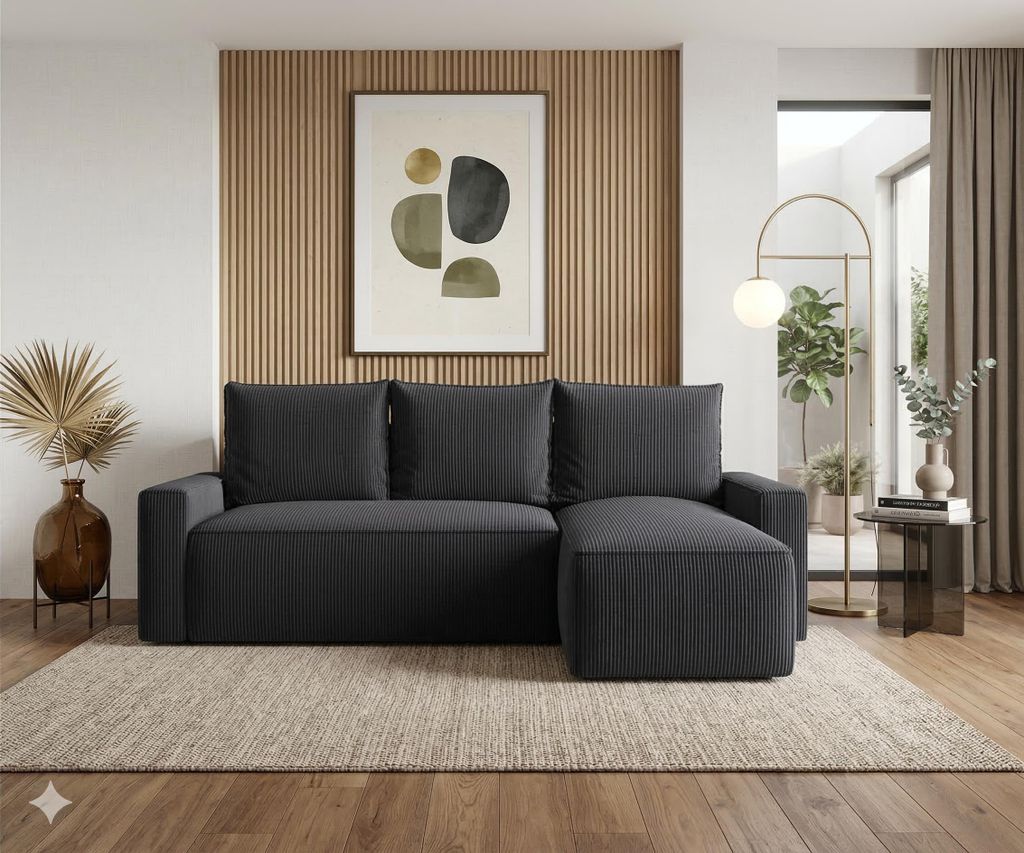 Ecksofa HAVANA Rechts Graphitfarben