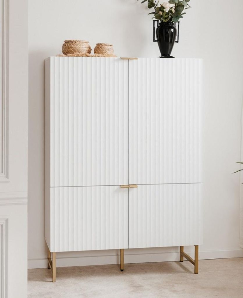 Highboard Edinburgh | weiß matt Produktbild 