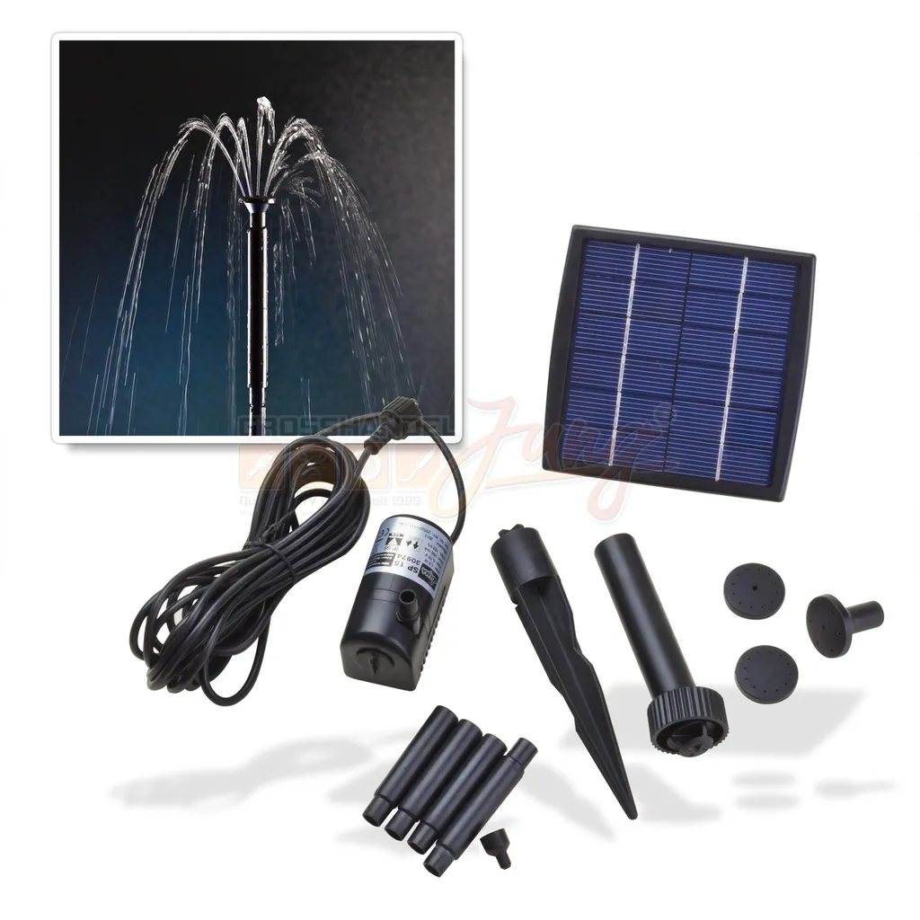 Kit jet d'eau solaire pour bassin et petite fontaine de jardin
