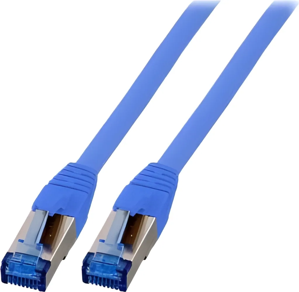 EFB RJ45 Patchkabel S/FTP,Cat.6A,Cat7 TPE superflex,10m,blau