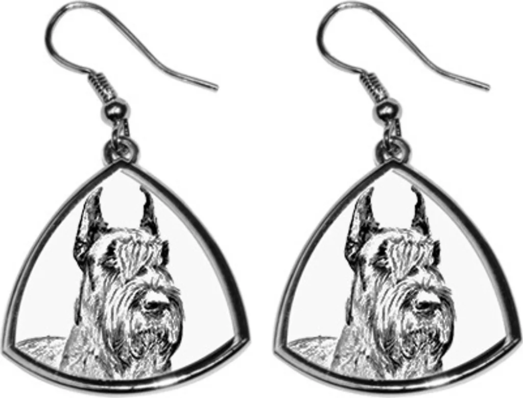 Orecchini Schnauzer I Art-Dog: Gioielli Artigianali con Foto Cane