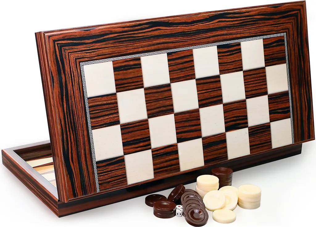 Grand Backgammon de salon XXL - Jeu de table chic pour soirées et cadeaux